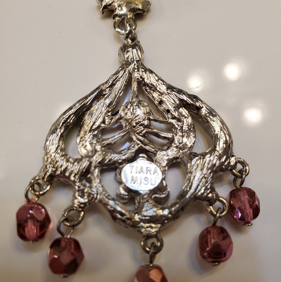 Vintage Tiara Misu Chandelier Earrings - Picture 3 of 3